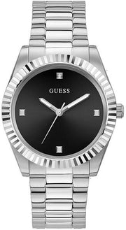 Guess Connoisseur Analog Black Dial Silver Steel Strap Watch For Men - GW0542G1