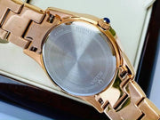 Bulova Crystal Mother of Pearl Dial Rose Gold Steel Strap Watch for Women - 98L197