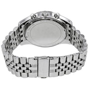 Michael Kors Lexington Chronograph Blue Dial Silver Steel Strap Watch for Men - MK8280