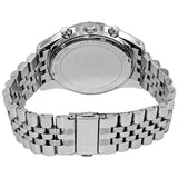 Michael Kors Lexington Chronograph Blue Dial Silver Steel Strap Watch for Men - MK8280
