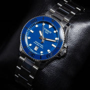 Tissot Seastar 1000 Lady Blue Dial Silver Steel Strap Watch For Women - T120.210.11.041.00