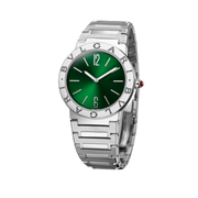 Bvlgari Bvlgari Bvlgari Lady Green Dial Silver Steel Strap Watch for Women - BVLGARI103693