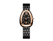 Bvlgari Serpenti Seduttori Black Dial Black Steel Strap Watch for Women - SERPENTI103704