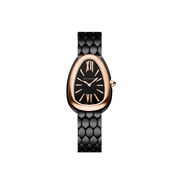 Bvlgari Serpenti Seduttori Black Dial Black Steel Strap Watch for Women - SERPENTI103704