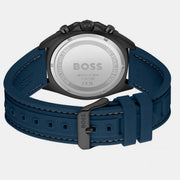 Hugo Boss Energy Chronograph Grey Dial Blue Rubber Strap Watch For Men - 1513972