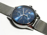 Hugo Boss Jet Chronograph Blue Dial Silver Mesh Bracelet Watch for Men - 1513441