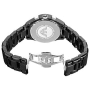 Emporio Armani Valente Chronograph Black Dial Black Ceramic Strap Watch For Men - AR1400