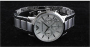 Emporio Armani Renato Chronograph White Dial Silver Steel Strap Watch for Women  - AR2459