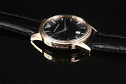 Emporio Armani Classic Black Dial Black Leather Strap Watch for Women - AR2445