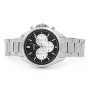 Hugo Boss Driver Chronograph Black Dial Silver Steel Strap Watch for Men - 1512883