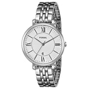 Fossil Jacqueline White Dial Silver Steel Strap Watch for Women - ES3433