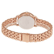 Coach Delancey Mother of Pearl White Dial Rose Gold Steel Strap Watch for Women - 14502479