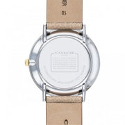 Coach Perry White Dial Beige Leather Strap Watch for Women - 14503157