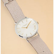 Coach Perry White Dial Beige Leather Strap Watch for Women - 14503157