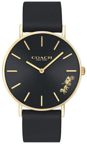 Coach Perry Black Dial Black Leather Strap Watch for Women - 14503333