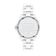 Coach Preston White Dial White Steel Strap Watch for Women - 14503464