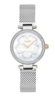 Coach Park Mother of Pearl Dial Silver Mesh Bracelet Watch for Women - 14503510
