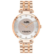 Coach Park Silver Dial Rose Gold Steel Strap Watch for Women - 14503735