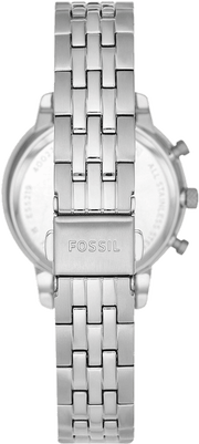 Fossil Neutra Chronograph Silver Dial Silver Steel Strap Watch for Women - ES5217
