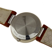 Gucci Interlocking G Brown Dial Brown Leather Strap Watch For Women - YA133319
