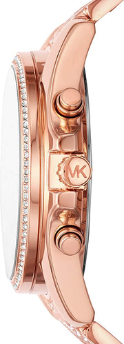 Michael Kors Whitney Chronograph Rose Gold Dial Rose Gold Steel Strap Watch For Women - MK6730