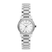 Burberry The City Diamonds Silver Dial Silver Steel Strap Watch for Women - BU9220
