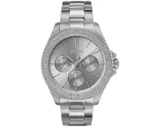 Hugo Boss Premiere Chronograph Silver Dial Silver Steel Strap Watch for Women - 1502442