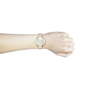 Hugo Boss Flawless Chronograph Silver Dial Rose Gold Steel Strap Watch for Women -1502531