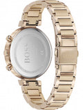 Hugo Boss Flawless Chronograph Silver Dial Rose Gold Steel Strap Watch for Women -1502531