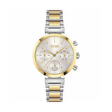Hugo Boss Flawless Chronograph Silver Dial Two Tone Steel Strap Watch for Women - 1502550