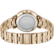 Hugo Boss Prima Gold Dial Gold Steel Strap Watch for Women - 1502571