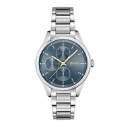 Hugo Boss Grand Course Blue Dial Silver Steel Strap Watch for Women - 1502583