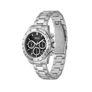 Hugo Boss Novia Chronograph Black Dial Silver Steel Strap Watch for Women - 1502614