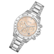Hugo Boss Novia Chronograph Pink Dial Silver Steel Strap Watch for Women - 1502615