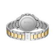 Hugo Boss Novia Chronograph Gold Dial Two Tone Steel Strap Watch for Women - 1502618