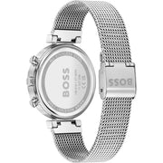 Hugo Boss Flawless Chronograph Pink Dial Silver Mesh Bracelet Watch for Women - 1502625
