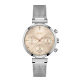 Hugo Boss Flawless Chronograph Pink Dial Silver Mesh Bracelet Watch for Women - 1502625