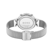 Hugo Boss Flawless Chronograph Pink Dial Silver Mesh Bracelet Watch for Women - 1502625