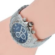 Hugo Boss Ikon Chronograph Blue Dial Silver Steel Strap Watch for Men - 1512963