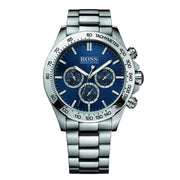 Hugo Boss Ikon Chronograph Blue Dial Silver Steel Strap Watch for Men - 1512963