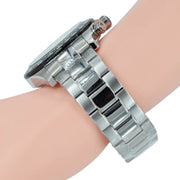 Hugo Boss Ikon Chronograph Silver Dial Silver Steel Strap Watch for Men - 1512964