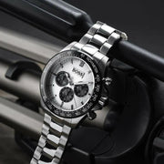 Hugo Boss Ikon Chronograph Silver Dial Silver Steel Strap Watch for Men - 1512964