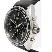 Hugo Boss Contemporary Sport Driver Black Dial Black Leather Strap Watch for Men - 1513085