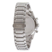Hugo Boss Aeroliner Chronograph Blue Dial Silver Steel Strap Watch for Men - 1513183