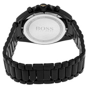 Hugo Boss Driver Chronograph Black Dial Black Steel Strap Watch for Men - 1513277