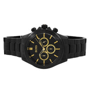 Hugo Boss Ikon Chronograph Black Dial Black Steel Strap Watch for Men - 1513278