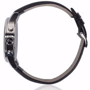 Hugo Boss Jet Chronograph Black Dial Black Leather Strap Watch for Men - 1513279