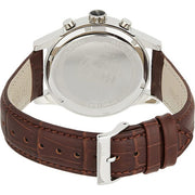 Hugo Boss Jet Chronograph Silver Dial Brown Leather Strap Watch for Men - 1513280