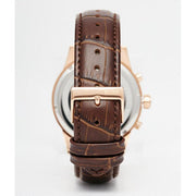 Hugo Boss Jet Chronograph Grey Dial Brown Leather Strap Watch for Men - 1513281
