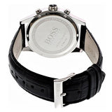 Hugo Boss Jet Chronograph Blue Dial Black Leather Strap Watch for Men - 1513283